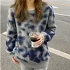 Women's Sweaters Women's Sweater Loose Outer Wear Mid-Length Korean Version Slim Western Leopard Print Lazy Wind Jacket Knit Cardigan