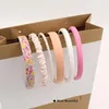 Bandanas 3/6/8PCS Set Mode Frauen Tuch Haar Bands Kopfschmuck Stirnband Mädchen Haarband Hoop Weibliche Zubehör headwear