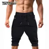 Men's Shorts TACVASEN Casual Shorts 34 Jogger Pants Men's Breathable Below Knee Outdoor Sports Gym Fitness Shorts with Zipper Pockets 230313