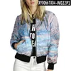 Giacche da donna giacca top maniche lunghe dipinto dipinto con cerniera da baseball con cerniera slim lady girls bomber street style