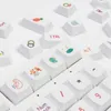 128 touches PBT XDA profil été peinture blanc Keycaps pour clavier de jeu mécanique personnalisé MX commutateur SYE-SUB XDA Keycap