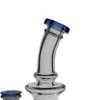 SAML 10 Inch Tall Ball Dab rig Hookahs recycler Bong Glass Oil Rigs Smoking Water Pipe Clear Blue Female joint size 14.4mm PG3019