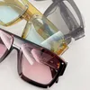 New Shiny Sier Studs Structure Sunglasses Man Woman Lasered Eyewear 0335 Fashion Designer Sun Glasses Featuring Lenses Uv Protective Square