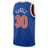 AANGEPASTE Jalen Brunson Julius Randle Basketball Jerseys New Yorks Obi Toppin Knick Derrick Rose Toppin Quickley Josh Hart Mitchell Robinson Fo