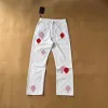 mens jeans Designer Make old washed jeans chrome straight trousers heart Letter prints for women men casual long style J8Me#