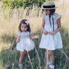 Vestidos da menina bebê meninas smocked macacão criança menina feito à mão vestido de smocking irmã combinando blusa roupas verão crianças roupas espanholas