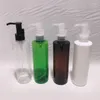 Vorratsflaschen 250 ml leere Plastikflasche mit Bajonettpumpe Shampoo-Spenderbehälter 250 cc Blau Weiß Transparent Schwarz Braun