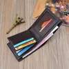 Wallets Men's Short Thin Retro Horizontal Coin Purses Male Trendy Personality Card Holder Clutch Bag Fashion Money Clip