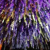 Dekorativa blommor Big Deal 12 PCS Wisteria Flower Vines Garland 3,75 fot konstgjorda strängar Fake Hanging Silk