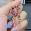 Серьги kjjeaxcmy fine Jewelry Natural Tourmaline 925 Серебряные серебряные женщины тест