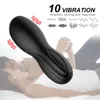 Vibratori Masturbatore maschile Coppa Glan Trainer Vibratore Giocattolo del sesso orale per uomini Ritardo di vibrazione della fica Climax automatico Glande Stimolare Adulto 18 230314