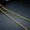 Kettingen Real 18K gele gouden ketting voor vrouwen 2 mm kabelverbinding ketting 45-60 cm lengte stempel AU750