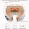 Otros artículos de masaje Almohada eléctrica en forma de U Masajeador de cuello Carga USB Hombro portátil Protector relajante cervical Coche para el hogar al aire libre 230314