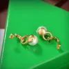 Botiega Pearl Series Series Earrings Designer Designer Danner for Woman Gold Plated 18K T0P عالية الجودة عالية الجودة للمجوهرات الأزياء الكلاسيكية هدية رائعة 050