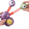 Caracol tubos telescópicos brinquedos sensoriais brinquedo legal luz forma realista para alívio de ansiedade de estresse 5076702