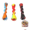 Rauchpfeifen Sile Pipe Glas Bongs 3,4 Zoll Zigarette Hand tragbare Mini-Tabak-Zigarettenhalter Drop Lieferung Hausgarten Hous DHAQ2