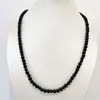 Chaînes 6 MM Rond Noir Roche Volcanique Collier Pierre Naturelle Lave Chocker Perlé Femme Mère Fille 30/35/40/45/50/55 cm