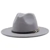 Brede rand hoeden emmer hoeden fedora hoeden heren hoeden dames vilt jazz top riem accessoires panama ondiepe fedora hoeden 230314