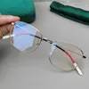 Lunettes de soleil Nouvelle haute qualité Xiao Zhan's Silver Glasses Hommes gg0681 Ultra Light Titanium Alliage Square Full Frame Femmes peuvent être équipées de lentilles de myopie