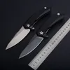 Fabrikspris G0095 Flipper Folding Knife 5CR13Mov Stone Wash/Satin Blade G10 Handle Ball Bearing EDC Pocket Folder Knives Outdoor Tools Tools