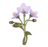 Brooches CSxjd Genuine Version High Quality Metal Bronze Violet Brooch Natural Pearl Vintage Women's Wedding Accessories