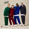 Men's Tracksuits INFLATION Winter Thick Warm Tracksuit Men Blank Sweatpant Set Unisex Polar Fleece Lined Cozy Jogging Suit 230314