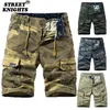 Shorts maschile Summer Men Cotton Cargo Camouflage Shorts Uomini Abbigliamento Casual Berma Bermuda Bermuda Jogger Shorts Drop 230313