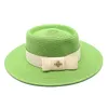 Wide Brim Hats Fashion Bump Top Straw Hat Women's Sunshade Sunscreen Big Edge Panama Gentleman Women CapWide