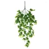 Dekorativa blommor 80 cm konstgjorda växter Vine Fake Sweet Potato Leaves Rattan Häng Hemväggdekor Bevis Semester Layout Prop Prop