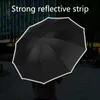 Parasle W pełni automatyczny parasol UV z LED Lissarlight Odblaskowe paski do odwrotnych parasoli do izolacji deszczowej i słonecznej Parasol 230314