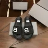 Высококачественные стильные тапочки Paris ba Fashion Classics Slides Slides Men Men Women Shoe Flat Scuff Letters Design Summer Huaraches Sandoufles Sandales