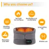 Back Massager Electric Heating Waist Massage Belt Back Support Massage Belt Far Infrared Vibration Compress Lumbar Brace Therapy Massager 230314