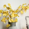 Fleurs décoratives vertes feuilles artificielles grande feuille de Ginkgo plantes mur matériel faux pour la maison boutique jardin fête décor 75 cm