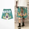 Männer Shorts Hip Hop Anime Graffiti Print Strand Harajuku Streetwear Lustige Halb Rock Dance Sport Jogger Männer Hosen 230313