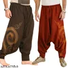 Heren Broek Casual Elastische Taille Baggy Hippie Yoga Harem Mannen Boho Gypsy Aladdin Alibaba 230314