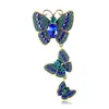 Grandes broches papillon strass pour femmes Vintage cristal insectes pendentif gland broches Hijab écharpe broches sacs à dos broches