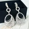 Dangle Earrings & Chandelier Cubic Zirconia Gold Drop Long For Women High Quality Trendy Jewelry Accessories Young Girl SexyDangle Odet22 Mo