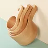 50Pcs/Lot 4 Size Baking Spoon Beech Small Cup Coffee Bean Measuring Spoon