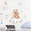 Wall Stickers Bear Star Moon For Kids Rooms Baby Room Home Decoration Children Cartoon Nursery Sticker