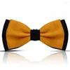 Bow Ties Huishi 2023 Mannelijke snoepkleur Tie klassieke feestavondjurk mode jong gemengd polyester materiaal