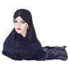 Etnik Giyim Kadın Hicab Moda Çapraz Alın Pullu Türban Müslüman Arap Eşarp Hoofdddoek Cap Arap femme şapkası