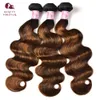 Lace Wigs Beauty Forever Brazilian Ombre Brown Virgin Human Hair Bundles Body Wave Highlight Colored Weaves 230314