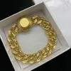 Pulseiras de charme de círculos concêntricos para mulheres, parte da pulseira de design de cadeia áspera, pulseira complicada de linhas para senhora