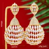 Boucles d'oreilles pendantes JIMBORA pleine claire CZ cristal pierre grand pendentif goutte d'eau bijoux pour femmes mariée mariage rendez-vous spectacle de fête