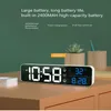 Clocks Accessories Other & Rechargeable Led Music Wall Clock Sound Control Switchable Bedside Snooze Electronic Mobile Phone Charging Home D