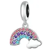 Fit Pandora kralen 925 SILVER CHARM Women Sieraden Nieuwe mode Exquise kralen Dog Rainbow Butterfly Dragonfly Elephant Clover geschikt