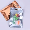 Kalite 100 PCS Çeviri ve Renk Ambalajı Zip Kilit Paketi Paket Çantalı Askılı Delikli Plastik Mylar Ön Renk Çantası Çantalar Çeşitli Boyutlar