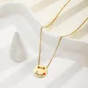 Pendant Necklaces WILD & FREE Fashion Gold Color Stainless Steel Necklace For Women Smile Love Heart Trendy Jewelry Gifts