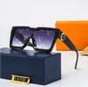 Lyxdesigner solglasögon UV -resistent mode solglasögon populära designers fyrkantiga solglas avslappnade mångsidiga glasögon med ruta 6 colos