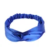 Silk Satin Twist Turban pannband för kvinnor Tvätthuvud Wrap Headwrap Makeup Sport Yoga Head Band Girls Hair Accessories